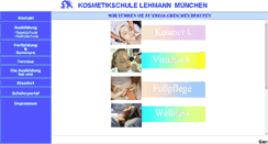 Desktop Screenshot of kosmetikschule-lehmann-muenchen.de
